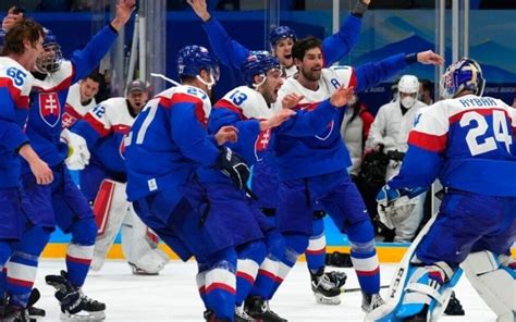 Slovakia Hockey Team Wins First Olympic Medal.